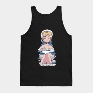 Anime Bath Girl Tank Top